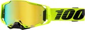 100% Armega Nuclear Citrus - Motocross Enduro BMX Downhill Bril Crossbril - Fluo Geel met Spiegel Lens