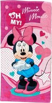 MInnie Mouse strandlaken - 100% katoen - Disney Minnie badhanddoek - 140 x 70 cm.
