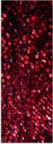 Poster Glanzend – Close-up van Rode Pailletten - 20x60 cm Foto op Posterpapier met Glanzende Afwerking