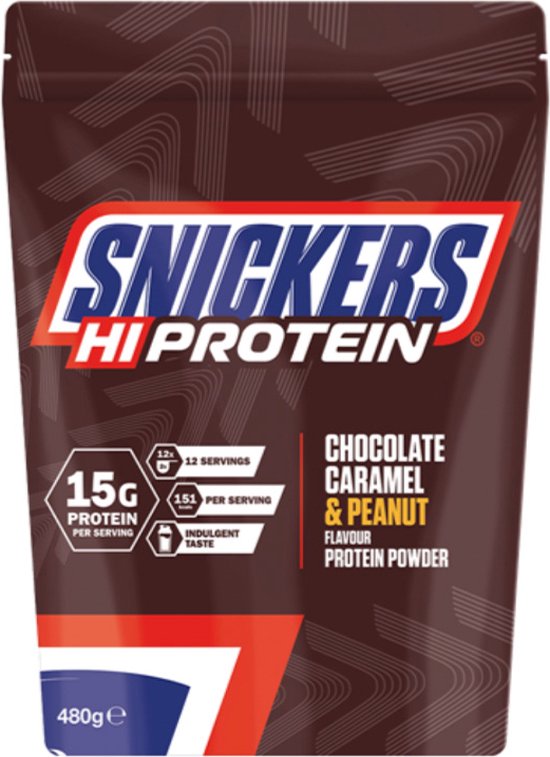 Snickers Protein Powder (455g) Chocolate, Caramel & Peanut Flavour - Eiwitten - Wei-eiwit concentraat van Merkloos — afbeelding 5