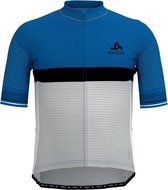 Odlo Stand-up collar s/s full zip ZEROWEIGHT Nebulas Blue/White - Maat L