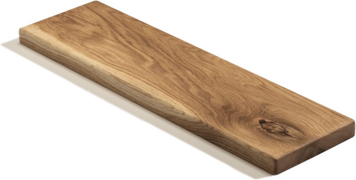 Langwerpige eiken serveerplank van Tu Las | 43 x 12 x 3,5 cm | Massief eiken houten serveerplank | Bruin