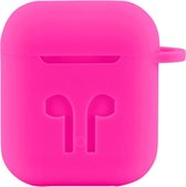 Case Cover Voor geschikt voor Apple Airpods - Siliconen Roze | Watchbands-shop.nl