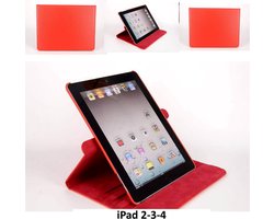 Apple iPad 2;Apple iPad 3;Apple iPad 4 Draaibare tablethoes Rood voor bescherming van tablet