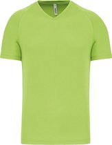Chemise de sport pour hommes ' Proact' avec col en V Vert Citron - L