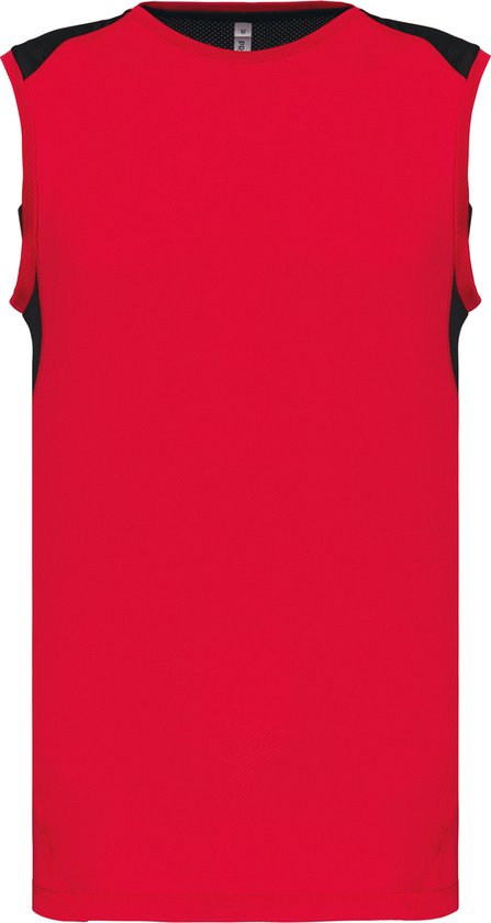 Tweekleurige tanktop sportoverhemd heren 'Proact' Red/Black - S