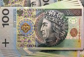 Fotobehang Polish Banknote  | XXL - 312cm x 219cm | 130g/m2 Vlies