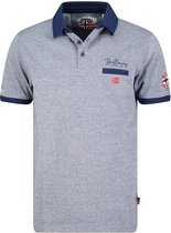 Geographical Norway Denim Polo Shirt Blauw Kola - M