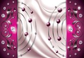 Fotobehang Pink Diamond Abstract Modern | XXL - 312cm x 219cm | 130g/m2 Vlies