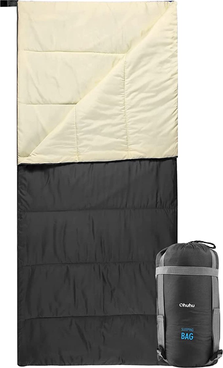 Lichte en waterdichte zomerslaapzak voor volwassenen - Ideaal voor camping en trekking, 15 °C - 25 °C