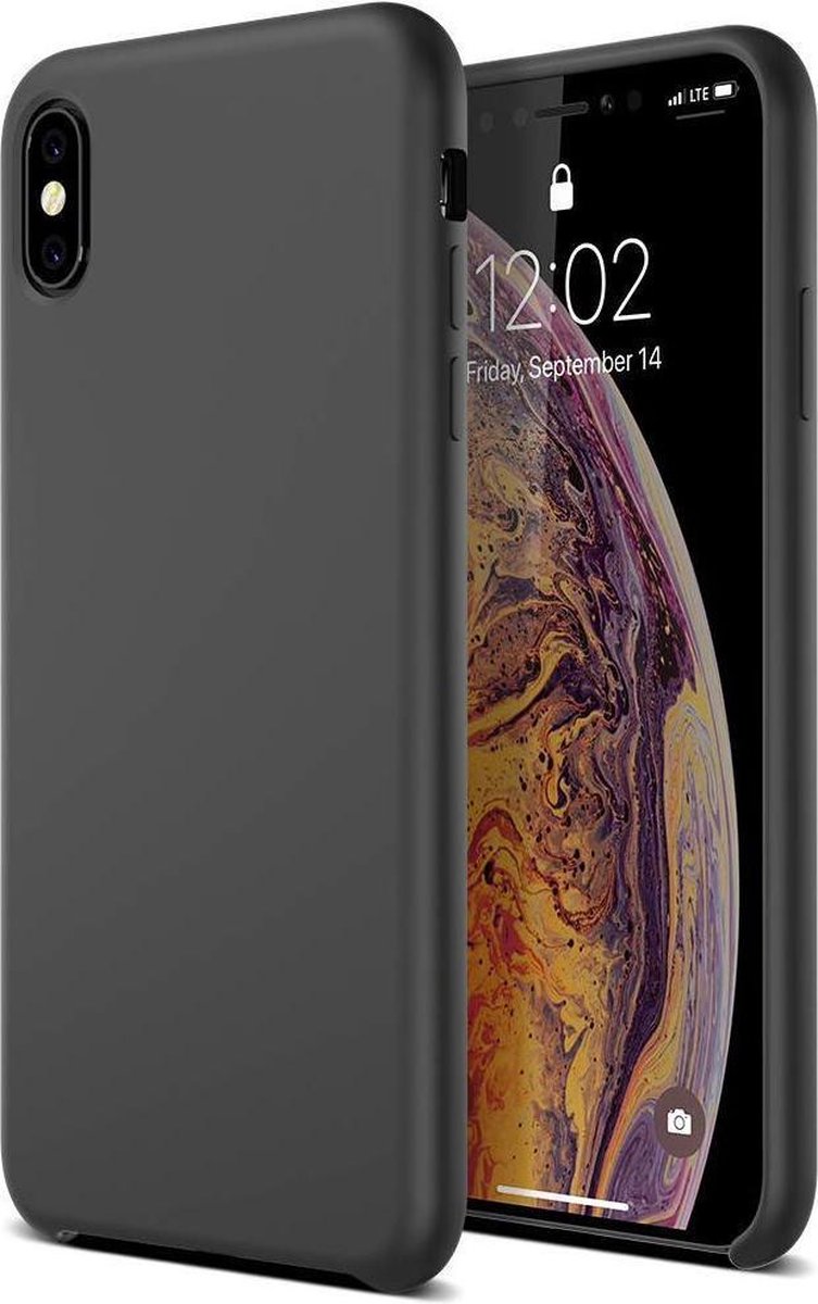 Siliconen Hoesje Zwart Geschikt voor Apple iPhone XS Max