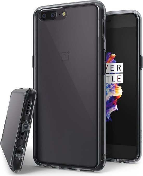 bol.com | Ringke Fusion OnePlus 5 Hoesje Doorzichtig Smoke Black