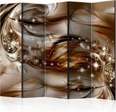 Vouwscherm - Chocolade Vloed 225x172cm  , gemonteerd geleverd, dubbelzijdig geprint (kamerscherm)