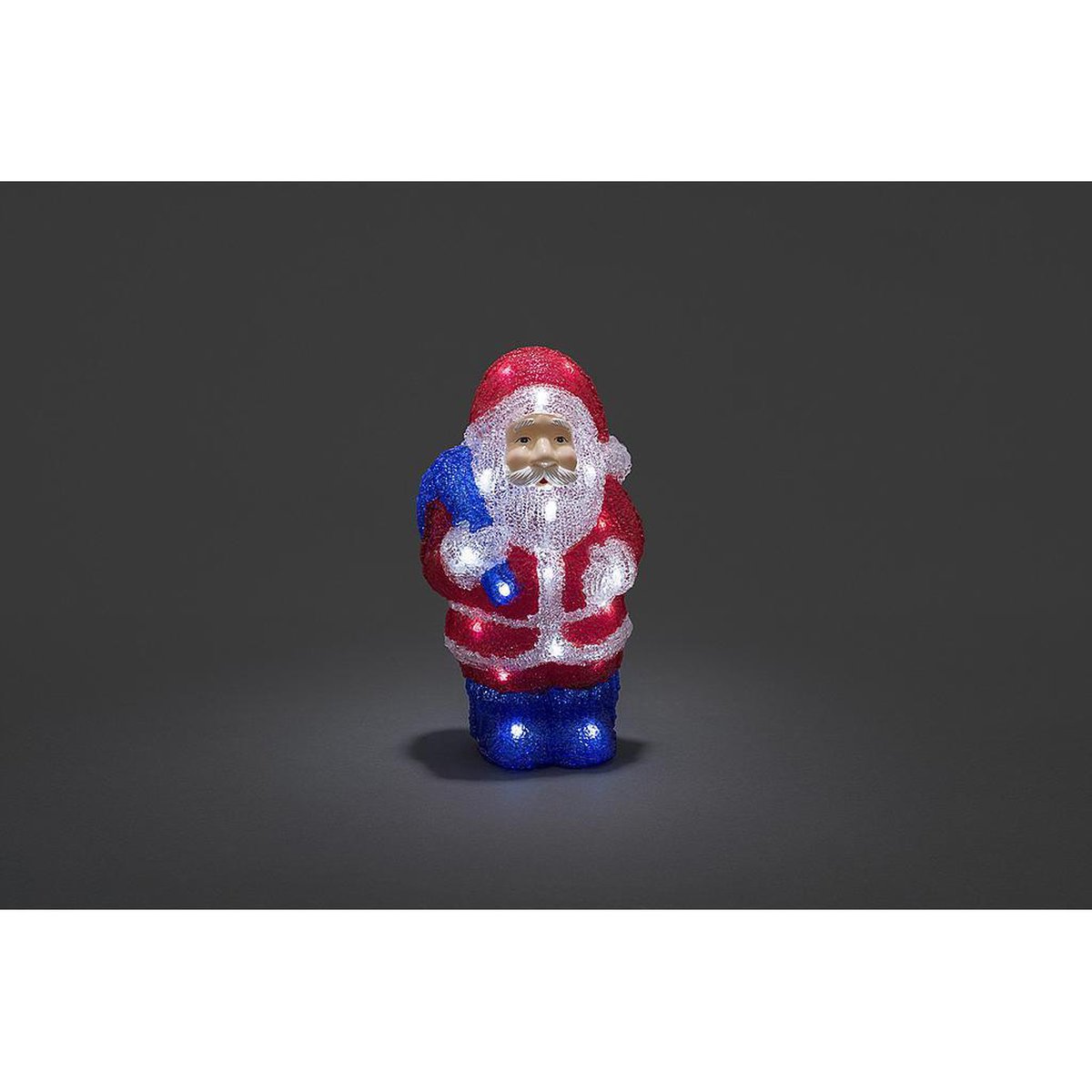Konstsmide Kerstman - 3D kerstfiguur - Transparant - 30cm hoog - IP20