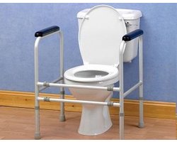 Toilet sta-op hulp - Toiletframe - Aluminium - In breedte verstelbaar - Adhome