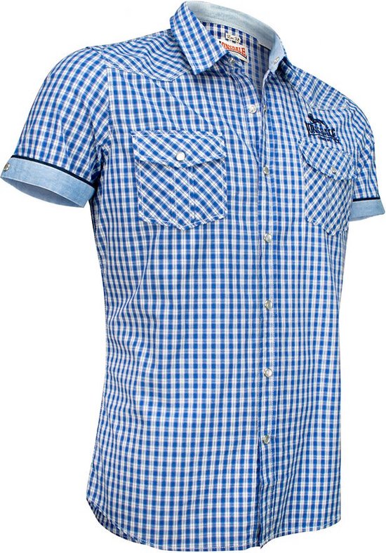 Lonsdale Berny Chemise Manches Courtes Blauw L Homme