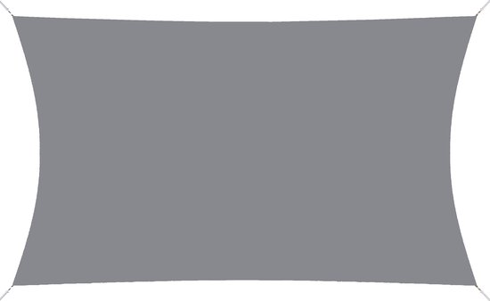 hanSe® Voile d'ombrage Rectangle Perméable 5x7 m Gris clair