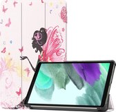 Hoesje Geschikt voor Samsung Galaxy Tab A7 Lite Hoes Case Tablet Hoesje Tri-fold - Hoes Geschikt voor Samsung Tab A7 Lite Hoesje Hard Cover Bookcase Hoes - Elfje