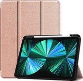 iPad Pro 2021 12,9 pouces Cover Case Cover Rose Goud Cut Apple Pencil