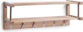 Zeller wandgarderobe 60 x 24 x 24 cm, bamboe