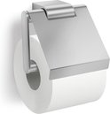 Zack Atore toiletrolhouder met klep 12.4x12.4x5.4cm RVS Mat