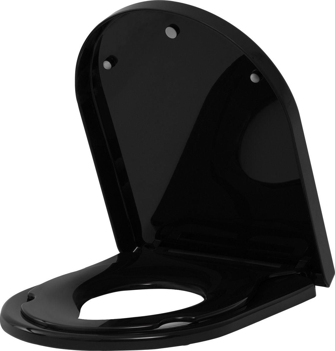 Toiletbril - Soft Close - WC Bril - O Shape - Toilet - Cover - Met verkleining - Zwart