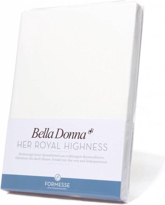 Drap-housse de boxspring blanc Bella Donna HER ROYAL HIGHNESS Jersey.