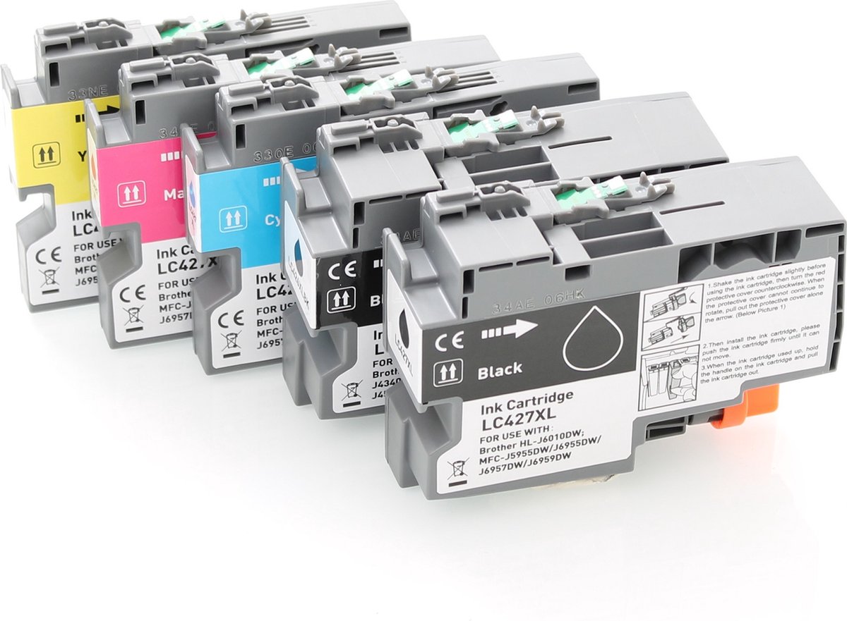 Colori huismerk set 5x inkt cartridge geschikt voor Brother LC427XL HL-J6010DW MFC-J5955DW MFC-J6955DW MFC-J6957DW MFC-J6959DW
