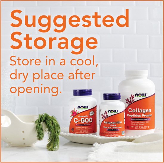 Opslagadvies: Bewaar op een koele, droge plaats na opening. Verschillende NOW supplementen.