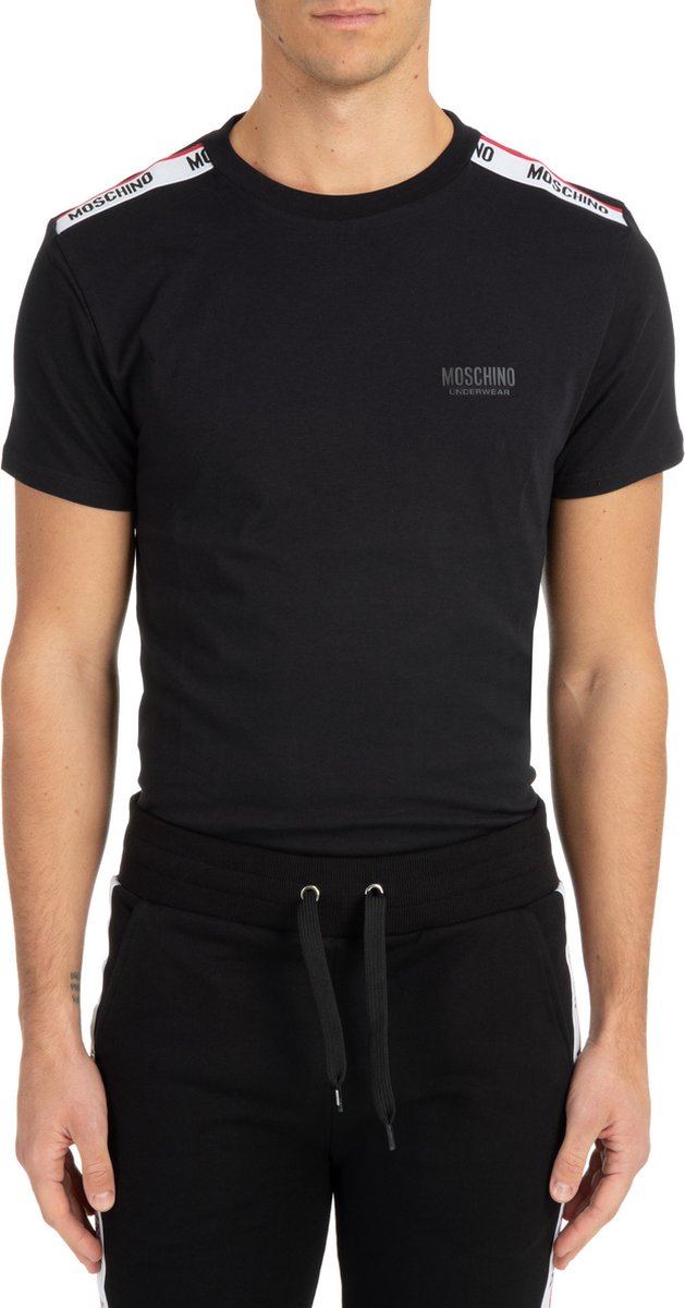 MOSCHINO - Tape Tshirt - Zwart - Heren - XL