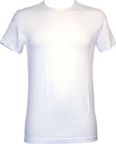 Boru Bamboe Heren T-shirt Ronde Hals Wit-XL