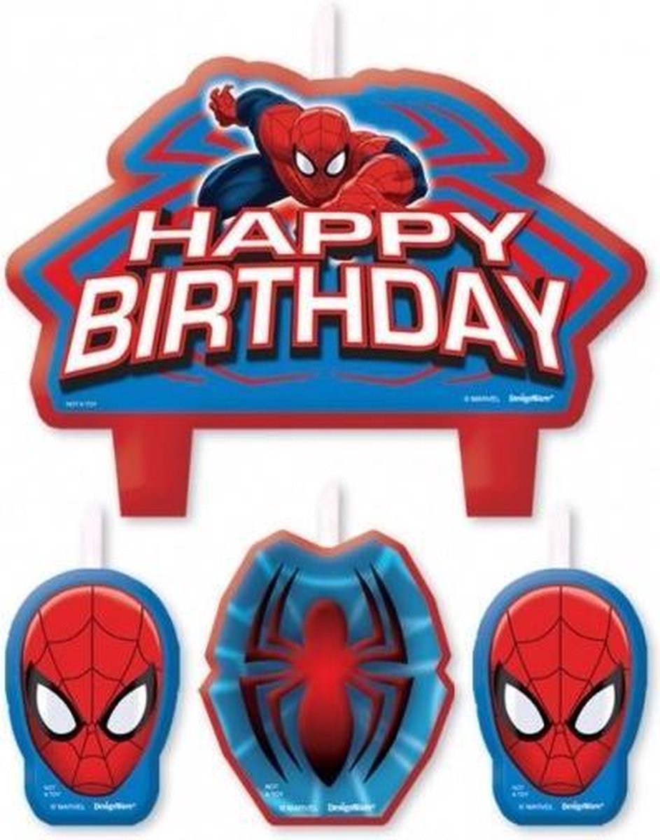 Bougie d'anniversaire Spiderman™ 5 x 8 cm : Deguise-toi, achat de