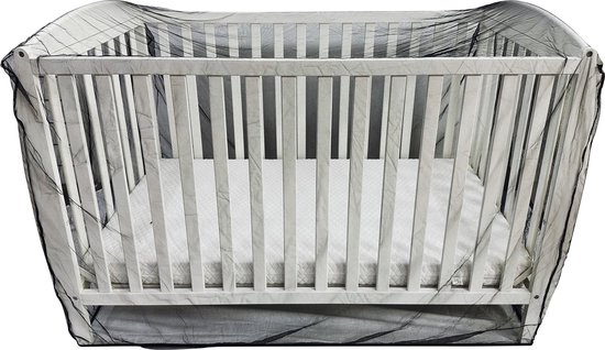 Deconet baby klamboe ledikant - L150x B90cm - zwart baby — afbeelding 2