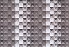 Fotobehang - Vlies Behang - Grijze Regenboog Blokken 3D - 416 x 290 cm