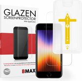 BMAX Screenprotector geschikt voor iPhone SE 2022 met applicator - Gehard glas - Tempered glas - Apple screenprotectors - Telefoonglaasje - Beschermglas - Glasplaatje - Screensaver - Screen protector - Glas screenprotectors - Case Friendly