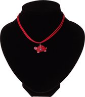 Kinderketting rood met schildpad