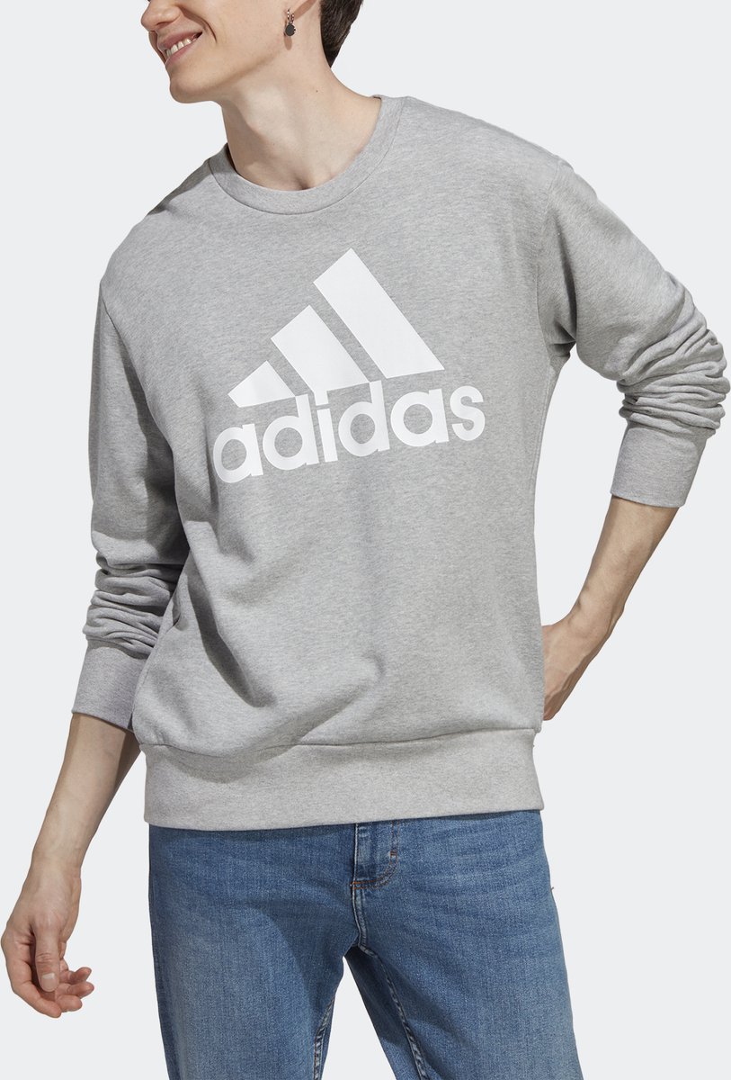 adidas Sportswear Essentials French Terry Big Logo Sweatshirt Heren – 2XL Grijs