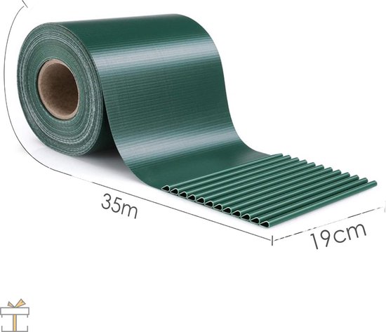 Relaxdays zichtbreeknet, zichtdoek voor schutting & hekwerk, HDPE materiaal, weerbestendig, 1.2 x 20 m, groen