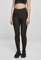 Urban Classics - High Waist Honeycomb Sportlegging - 4XL - Zwart