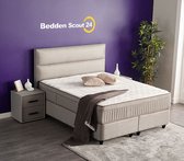 Boxspring bed met opbergruimte - 180x200 cm - Grijs - Opbergbed - Emma