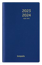 Brepols agenda 2023-2024 - GENOVA Interplan - 16M - Weekoverzicht - Blauw - 9 x 16 cm