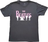 The Beatles - Band Silhouettes Heren T-shirt - S - Zwart