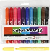 Colortime stift. lijndikte 5 mm. standaardkleuren. 12 stuk/ 1 doos