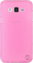 Roze Siliconen Gel TPU / Back Cover / hoesje Samsung Galaxy J3 2016