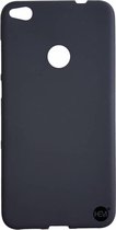 Huawei P8 Lite 2017 siliconenhoesje Mat Zwart Siliconen Gel TPU / Back Cover / Hoesje