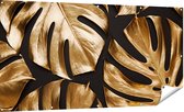 Gards Tuinposter Gouden Bladeren - 180x90 cm - Tuindoek - Tuindecoratie - Wanddecoratie buiten - Tuinschilderij