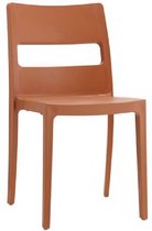 Designstoel, terrasstoel, campingstoel SAI in terracotta van het Italiaanse S•CAB. Verpakt per 6 stuks en 5 jaar garantie!