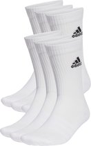 adidas Sportswear Cushioned Sportswear Crew Socks 6 Pairs - Unisex - Wit- 43-45