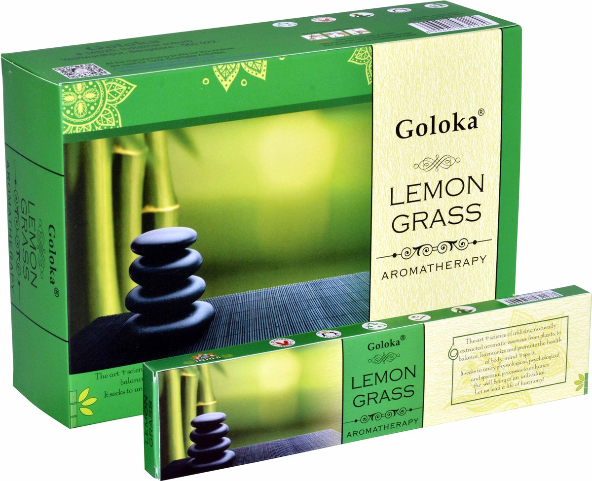 Goloka Wierook Aromatherapy Lemongrass (12 pakjes)