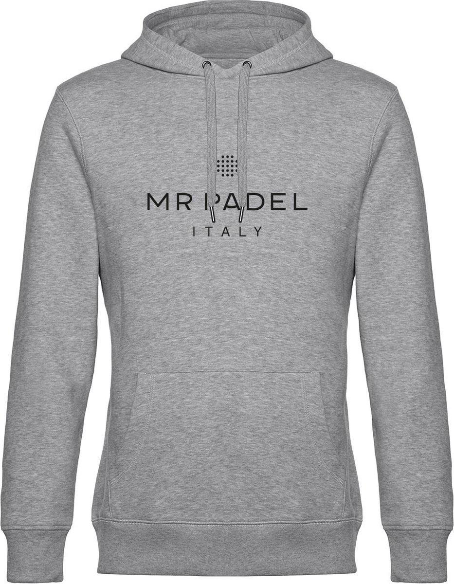 Mr Padel Italy - Lichtgrijze Hoodie Maat M - Unisex hoodies met capuchon